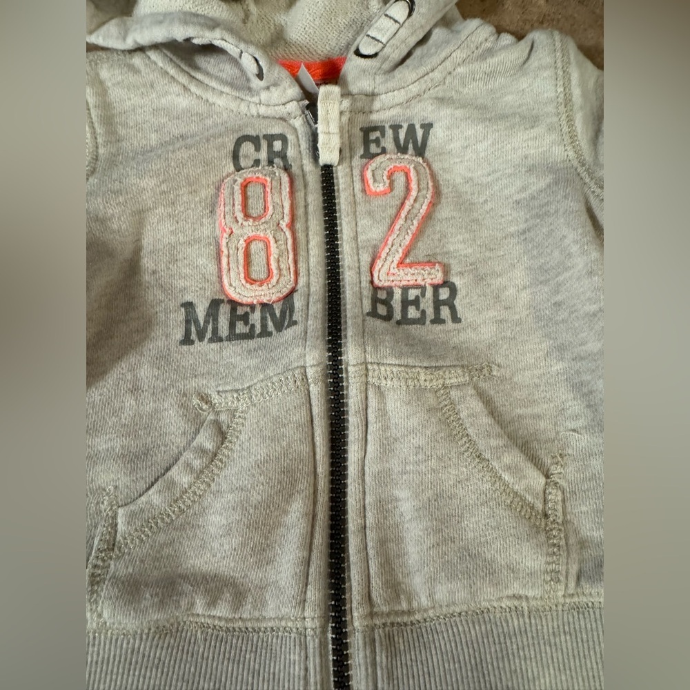 Carter's Gray Zip-Up Hoodie Sweatshirt - Picture 2 of 3